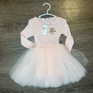 Petite Hailey Pink Long Sleeve Tulle Dress NWT 6M